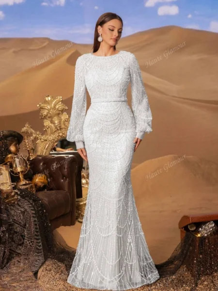 لباس عروس بلند دنباله دار